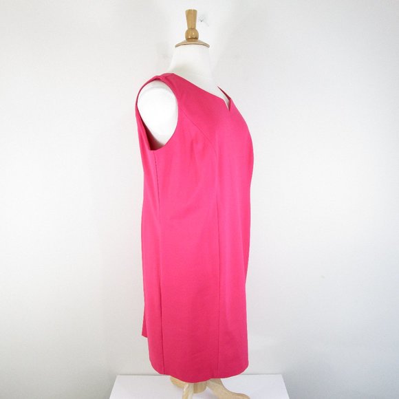 Talbots Plus Size Hot Pink Ponte Sheath Dress 20W - Picture 6 of 11